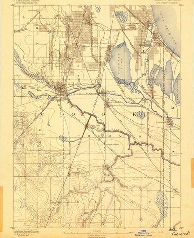 1892 Calumet, IL  - Illinois - USGS Topographic Map