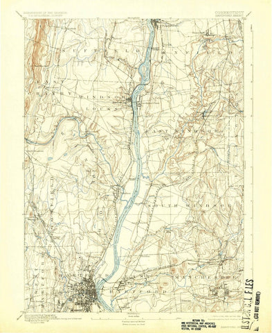 1892 Hartford, CT  - Connecticut - USGS Topographic Map