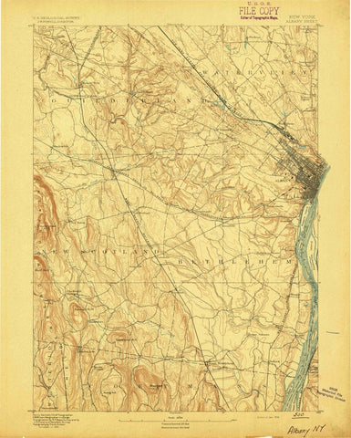1893 Albany, NY  - New York - USGS Topographic Map