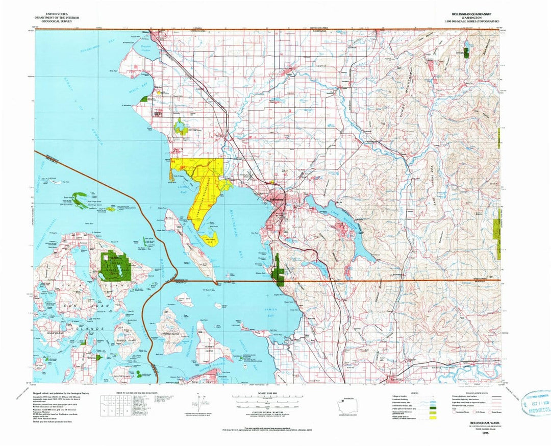 1975 Bellingham, WA - Washington - USGS Topographic Map
