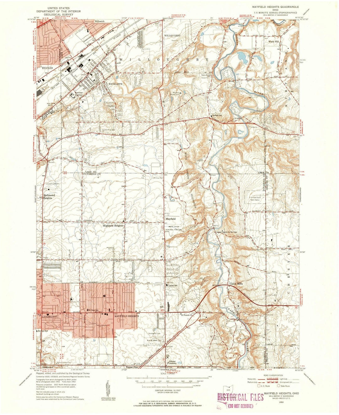 1953 Mayfield Heights, OH - Ohio - USGS Topographic Map