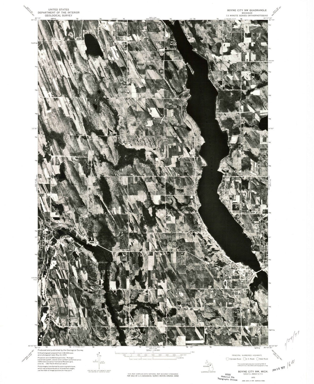 1975 Boyne City, MI - Michigan - USGS Topographic Map v2