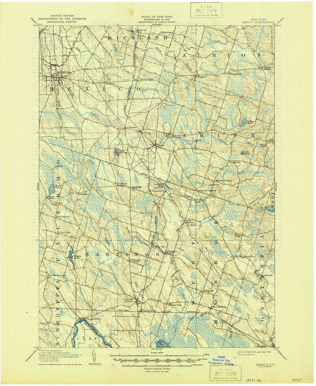 1905 Mexico, NY - New York - USGS Topographic Map