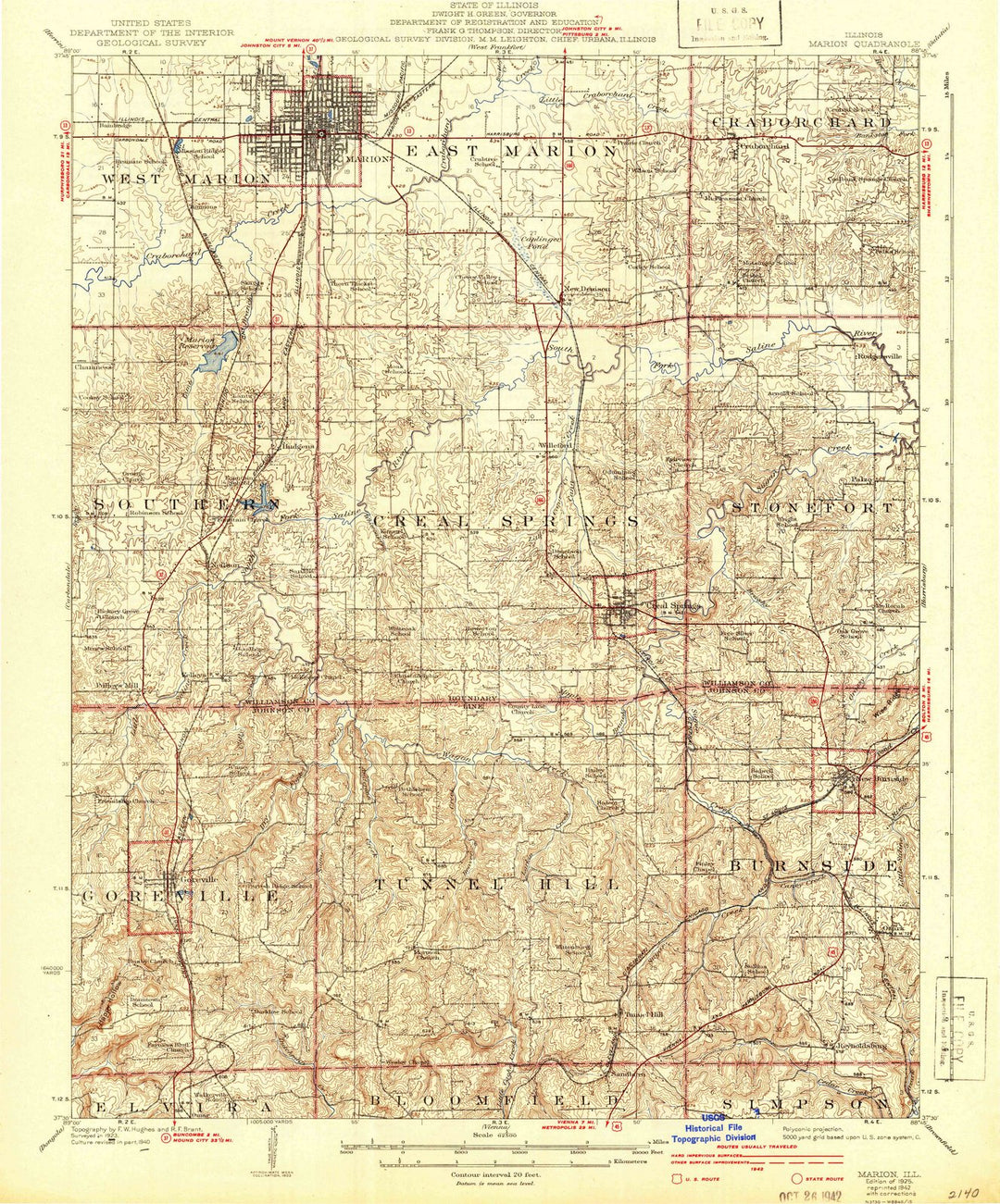1925 Marion, IL - Illinois - USGS Topographic Map