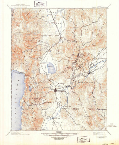1893 Carson City, NV - Nevada - USGS Topographic Map