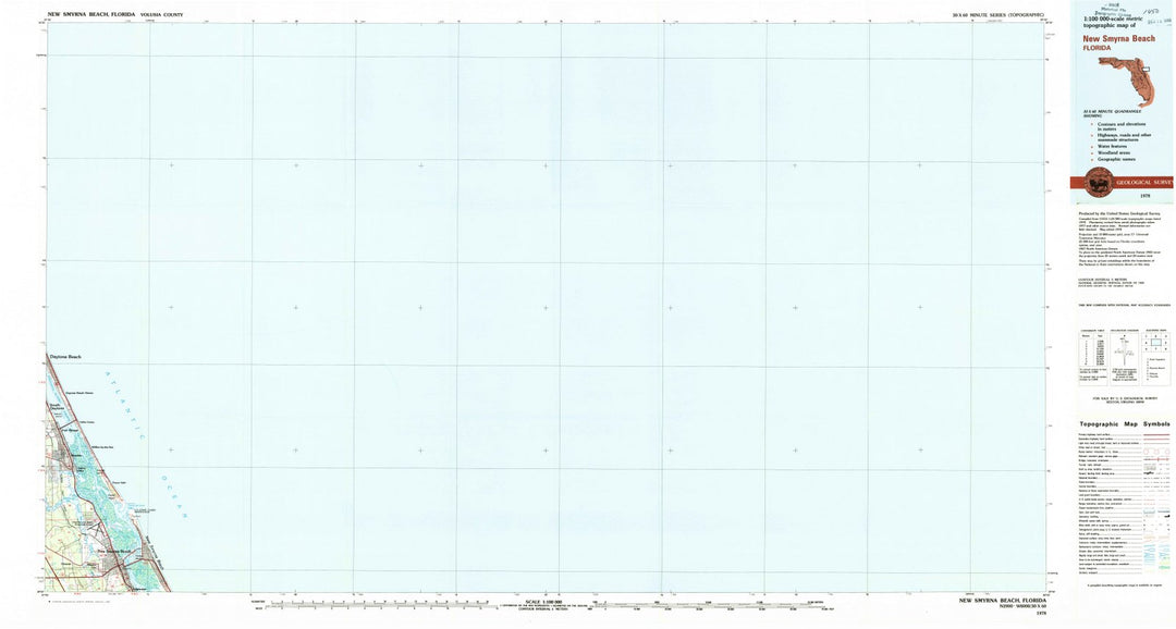 1978 New Smyrna Beach, FL - Florida - USGS Topographic Map