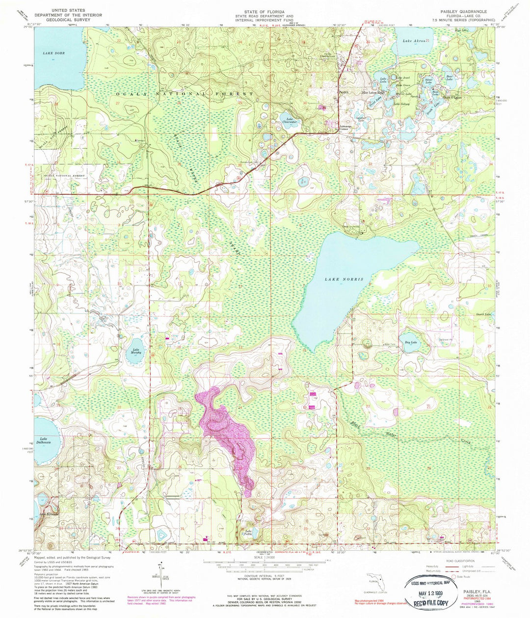 1965 Paisley, FL - Florida - USGS Topographic Map
