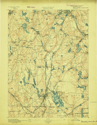 1889 Webster, MA - Massachusetts - USGS Topographic Map
