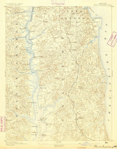 1892 Frederick, MD - Maryland - USGS Topographic Map
