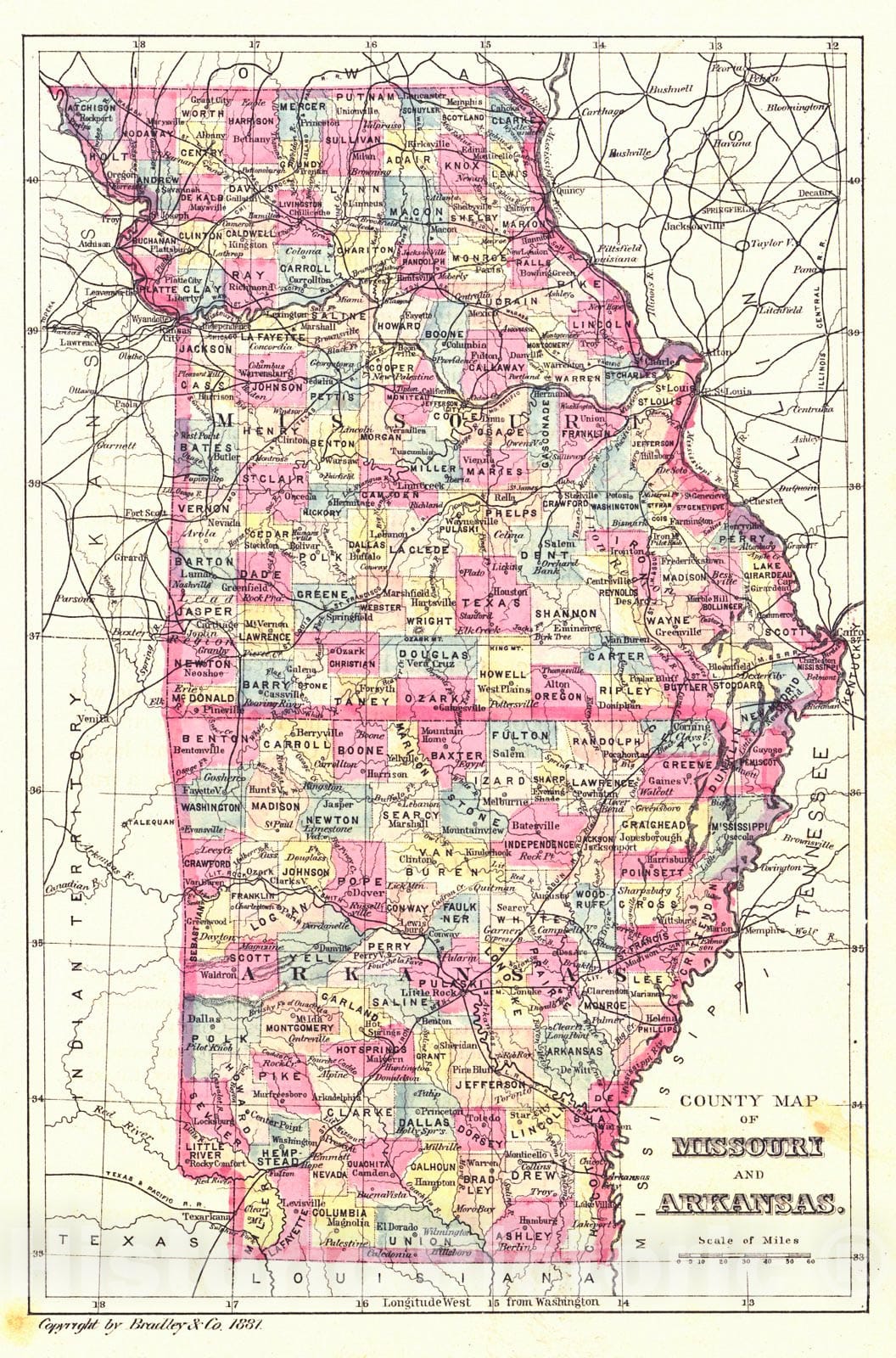 Map Of Missouri And Arkansas