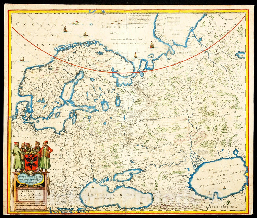 Historic Map : 1658 Novissima Russiae tabula / Authore Isaaco Massa : Vintage Wall Art