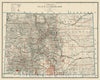 Historical Map, 1887 State of Colorado, Vintage Wall Art