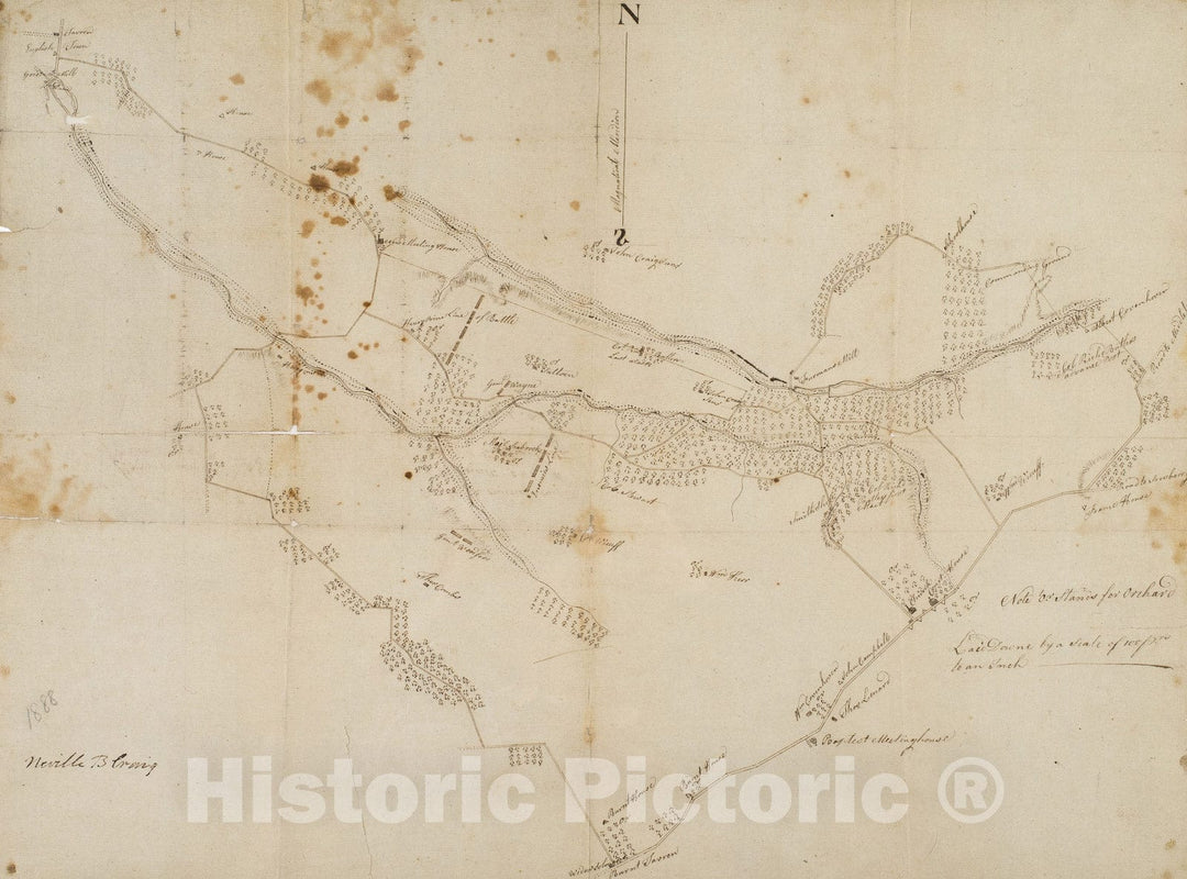 Historical Map, 1778 Plan of The Battle of Monmouth, 28th of June, 78, Vintage Wall Art