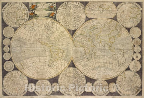 Historic 1798-01-01 Map - New Map Of The World With All The New Discoveries. - Western Hemisphere - Eastern Hemisphere - Charts And Maps - Vintage Wall Art