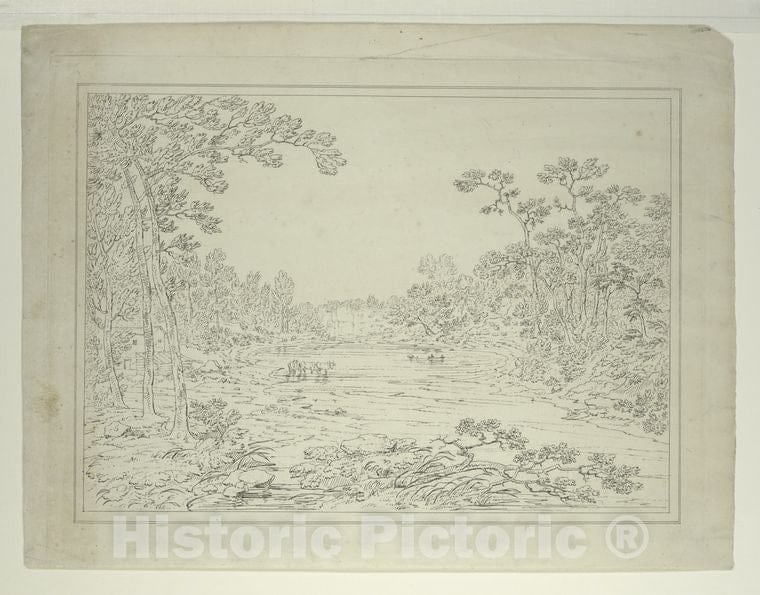 Historic Map - Passaic River, Near The Village Of Paterson. - Passaic River (N.J.) American Historical Prints. - Vintage Wall Art