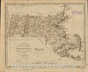 Historical Map, 1799 The State of Massachusetts from The Best Information, Vintage Wall Art