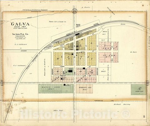 Historic 1906 Map - Atlas of Ida County, Iowa : containing maps of Villages, Cities and townships of The County, maps of State, United States and World - Map of Blaine Township