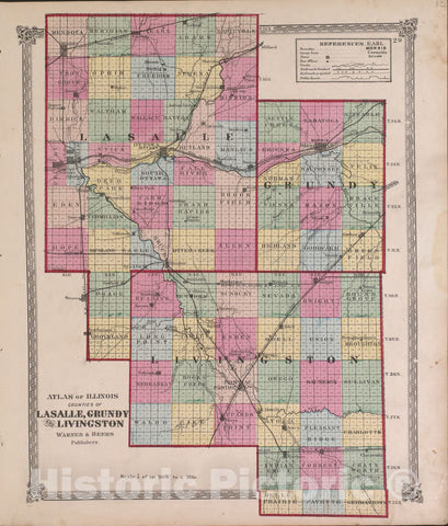 Historic 1870 Map - Atlas of Marshall Co. and The State of Illinois - Atlas of Illinois-Continued - Atlas of Marshall County and The State of Illinois 1