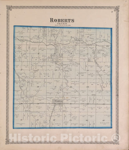 Historic 1870 Map - Atlas of Marshall Co. and The State of Illinois - Roberts - Atlas of Marshall County and The State of Illinois
