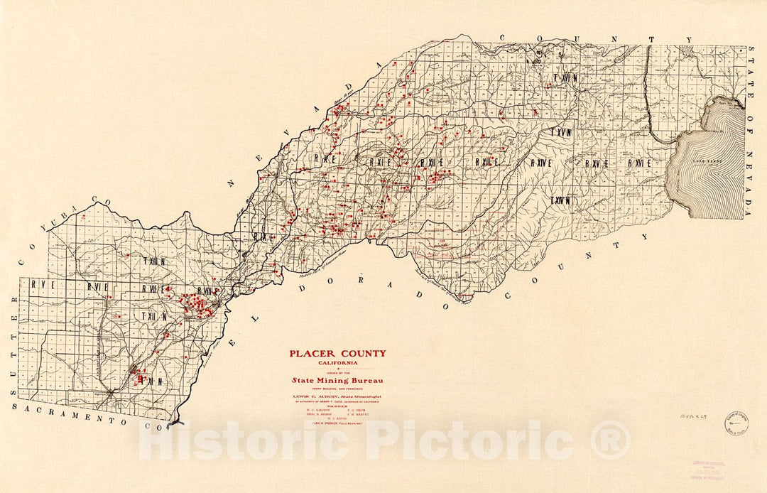 Historic 1902 Map - Placer County California