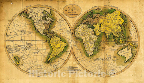 Historic 1795 Map - Map of The World from The Best Authorities.