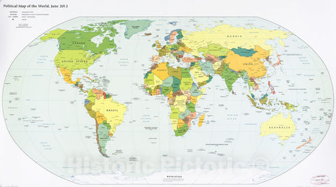 Historic 2012 Map - Political map of The World, June 2012.