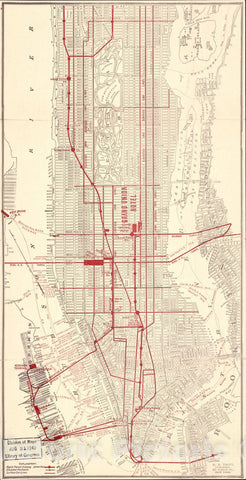 Historic 1910 Map - Map of New York, Places of Interest and General Information Concerning The City