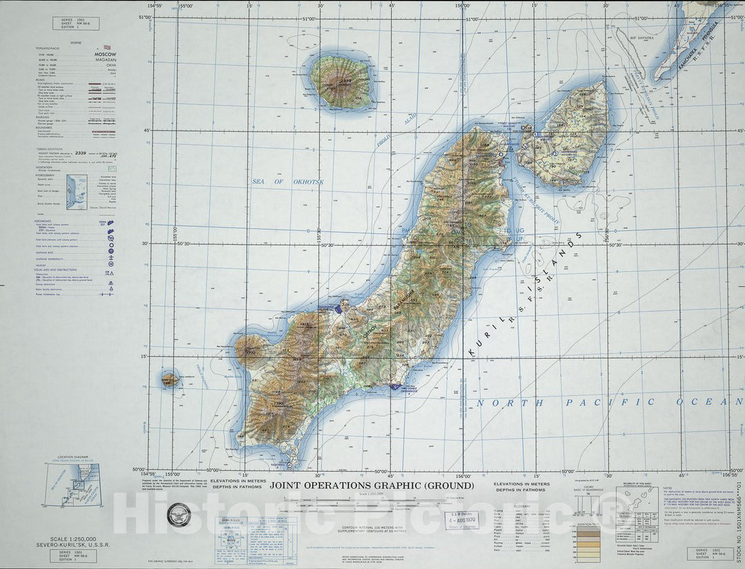 Historic Map - Joint Operations Graphic (Ground). - Severo-Kuril'sk, U.S.S.R.