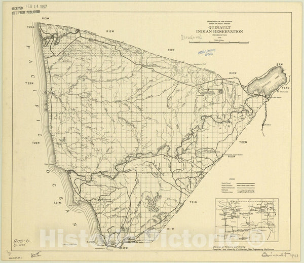 Quinault Indian Nation reservation map Washington