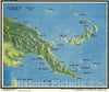 Map : New Guinea 1943, [Shaded relief map of Papua New Guinea and the Bismarck Archipelago] , Antique Vintage Reproduction
