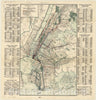 Map : New York city, New York 1914 1, Rand McNally & Co's map of dual subway system , Antique Vintage Reproduction