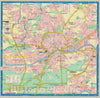 Map : Frankfurt am Main, Germany 1968, Stadtplan Frankfurt am Main, Antique Vintage Reproduction