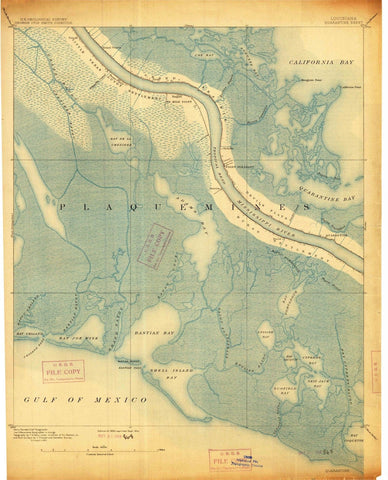 1892 Quarantine, LA - Louisiana - USGS Topographic Map
