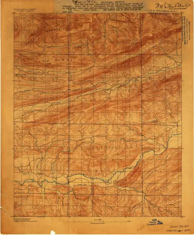 1887 Mount Ida #2, AR - Arkansas - USGS Topographic Map