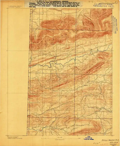 1887 Poteau Mountain #2, AR - Arkansas - USGS Topographic Map