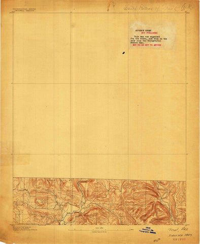 1889 Treat, AR - Arkansas - USGS Topographic Map