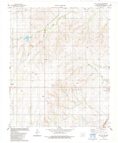 1983 Dill City, OK - Oklahoma - USGS Topographic Map v2