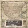 Historic Map : Phelps and Watson's New Map of the United States, 1860 , Vintage Wall Art