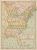 Historic Map : The United States 1783.  Subdivisions as claimed by states., 1917 , Vintage Wall Art