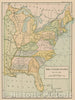Historic Map : The United States March 4th, 1801., 1917 , Vintage Wall Art