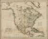 Historic Map - A General Map of North America, 1796, John Reid - Vintage Wall Art