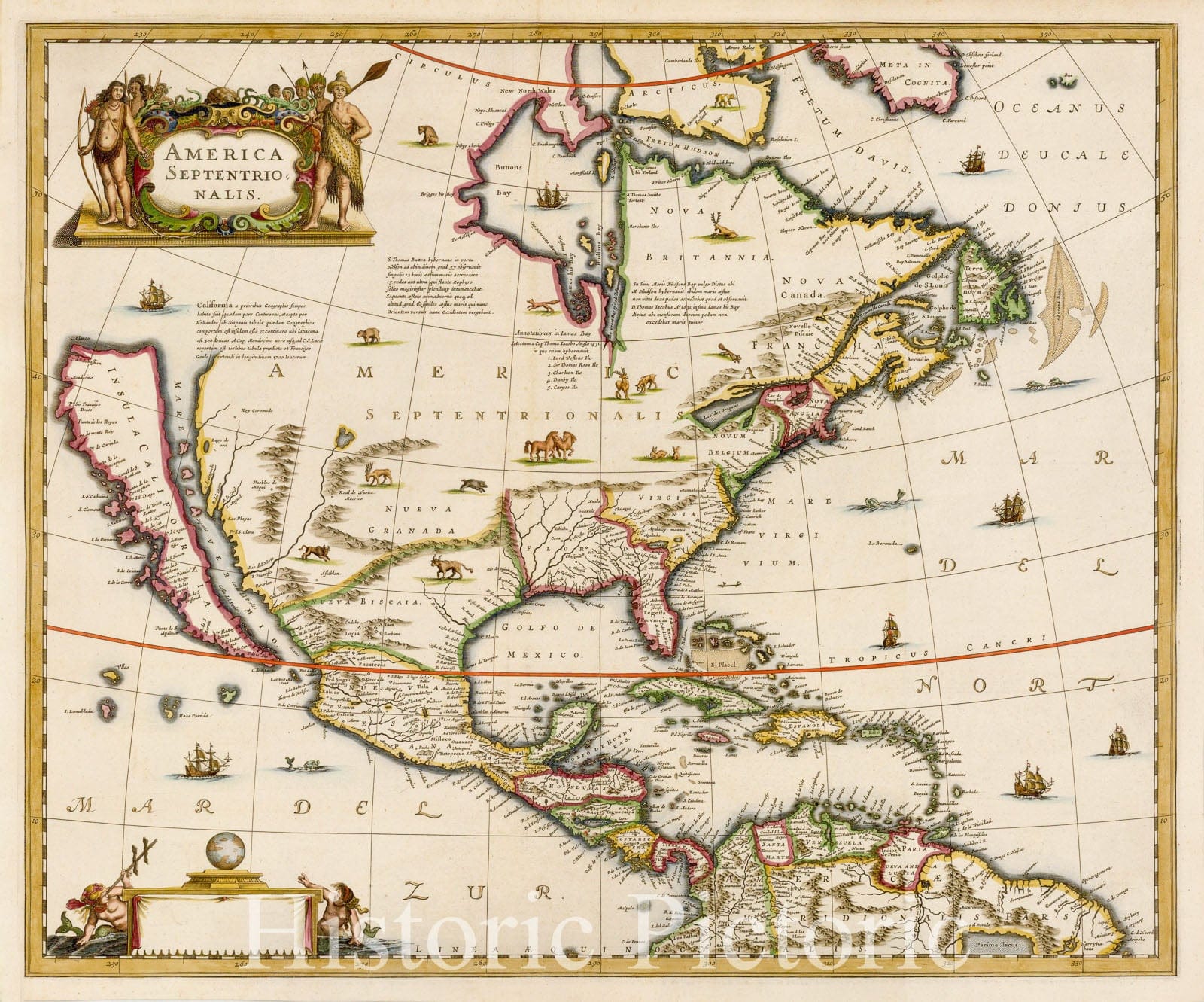 Historic Map - America Septentrionalis (California as an