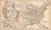Historic Map - United States of America [Alaska inset], 1873, O.W. Gray - Vintage Wall Art