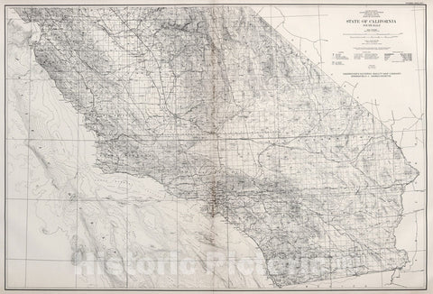 Historic Map : State of California, South Half. (Built-up Areas)., 1952, Vintage Wall Decor