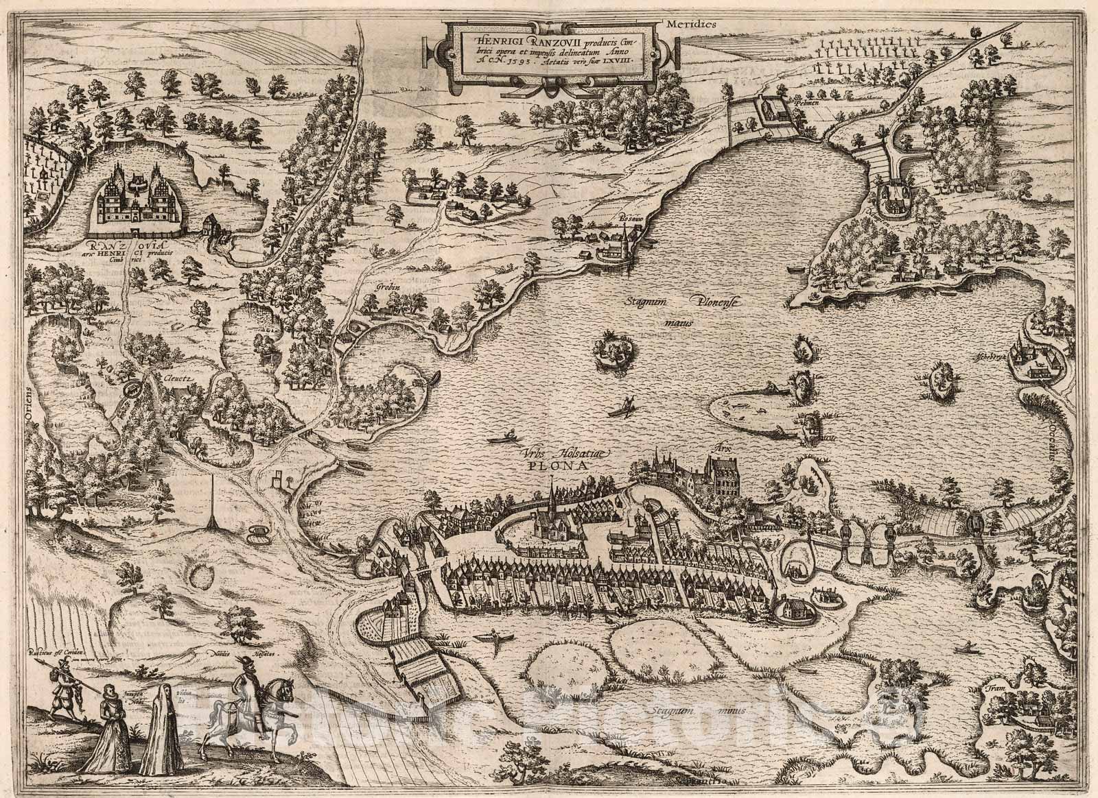 Historic Map : Vol V (36) Plona (Plon)., 1640, Vintage Wall Decor
