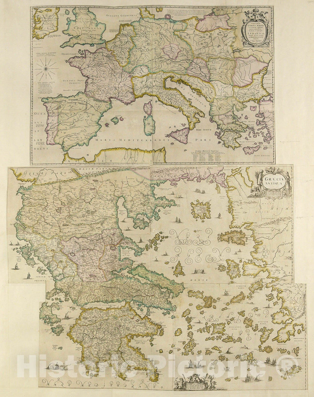 Historic Map : Covers: (Klencke Atlas)., 1660, Vintage Wall Decor