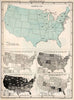 Historic Map : Plate 131. Reforms. Prohibition, 1920. Schools: Expenditures per Capita, 1870 - 1928., 1932, Vintage Wall Decor