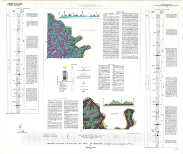 Map Geologic maps of parts of the Naugatuck and Delbarton quadrangle