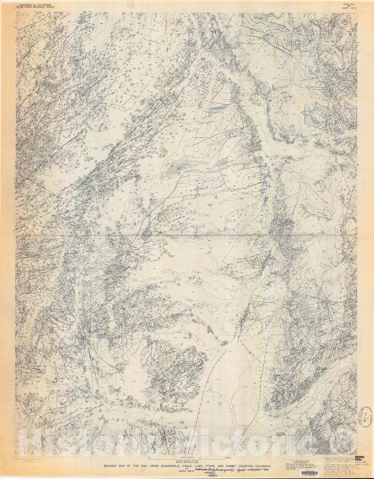 Map : Geologic map of the Holy Cross quadrangle, Eagle, Lake, Pitkin ...