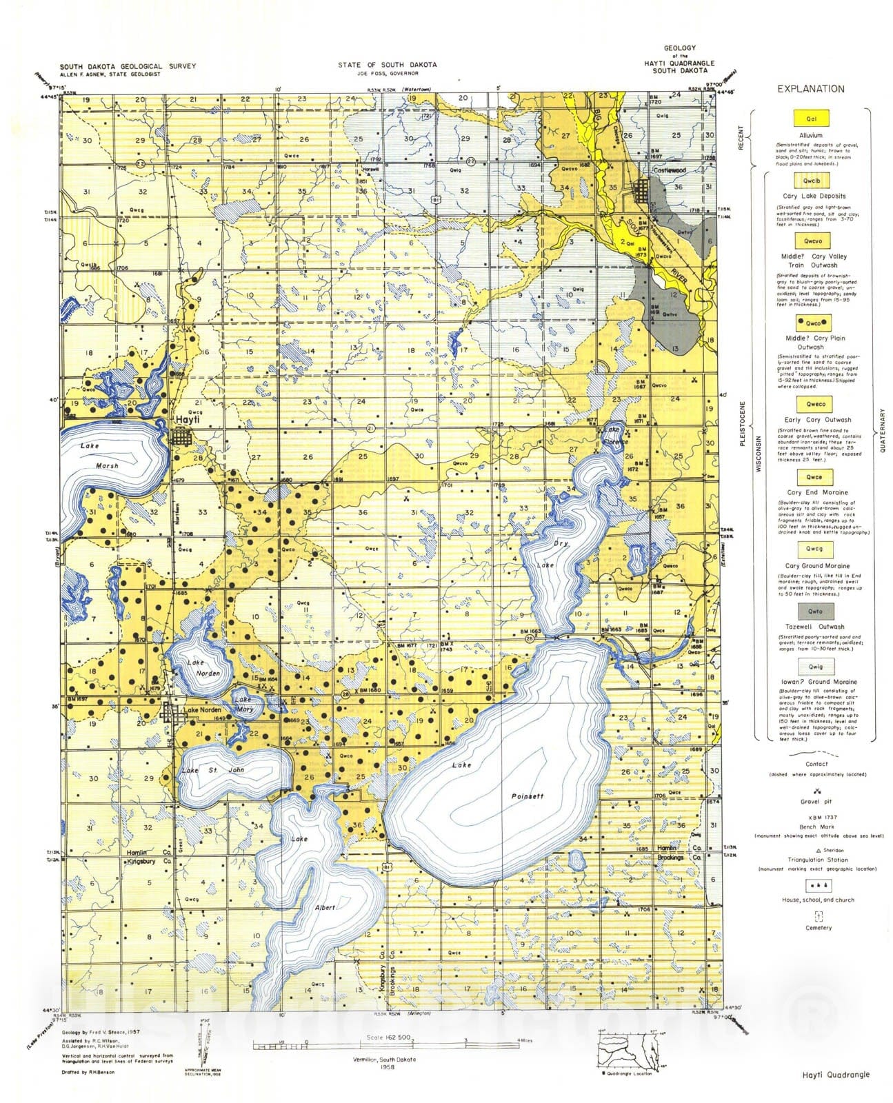 Map Geology of the Hayti quadrangle South Dakota, 1958 Cartography W